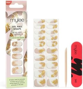 Mylee Gel Nail Wraps [Nature Time] – 10 Autocollants en gel pré-durci pour une manucure instantanée. Sans lampe, sans éclats, brillants jusqu’à 14 jours, Facile à appliquer