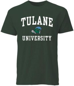 Barnesmith Tulane University Green Wave Short-Sleeve T-Shirt, Spirit, Hunter Green, X-Large