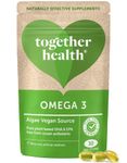 Algae Omega 3 – Together Health – Pure Algae Omega 3 – Unique Plant Source of DHA & EPA – Vegan Friendly - Made in The UK – Pack of 2-60 Softgels