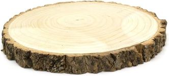 Log Slice Cakestand 29-33cm | Wooden Rustic Slab | Wedding Birthday Display Board | Serving Platter Table Centerpiece