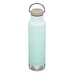 Klean Kanteen Classic Insulated Water Bottle with Loop Cap - Stainless Steel Drinking Bottle for Hot & Cold Beverages - Dishwasher-Safe Travel Bottle - Blue Tint, 20 oz