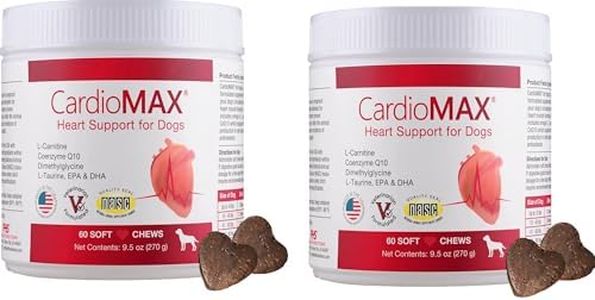 Heart Support Supplement for Dogs-Vet-Formulated, Antioxidant-Rich-L-Taurine, L-Carnitine,EPA,DHA,CoQ10-Aids Circulatory Strength, Cardiovascular Support, Heart Muscle Function-USA Made-120 Soft Chews
