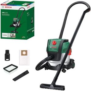 Bosch Home & Garden Bosch 1,200 W Wet & Dry Vacuum Cleaner & Blower, 15L, Foldable Handle, High Suction (PAS 15-220)