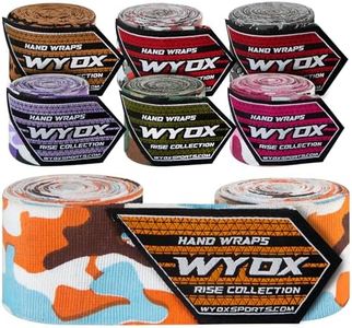 WYOX Boxing Hand Wraps Inner Gloves, Elasticated Thumb Loop Bandages Mexican Style Under Mitts Wrist Wrap Protection Muay Thai MMA Kickboxing Martial Arts Punching Bag Training Men Women