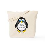 CafePress Piano Music Penguin Tote Bag Natural Canvas Tote Bag, Reusable Shopping Bag