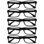 The Reading Glasses Company Black Value 5 Pack Mens Womens Designer Style Readers RRRRR92-1 +2.00