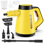 Fippesax Handheld Steam Cleaner, 400ml Pressurized Multi-Purpose Steam Cleaner with 9pcs Accessories,Chemical Free Steam Cleaners for Home Use,Cleaning Floor,Tile,Windows,Couch,Grout (Yellow)
