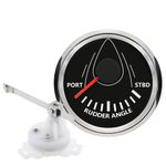 ELING Boat Rudder Angle Gauge Indicator 0-190ohm With Rudder Sensor Set With Backlight 52mm 12V/24V