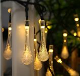 Lifesto Fairy Water Drop String Ball Light 16 LED Outdoor Lights Waterproof Crystal Decoration Lighting for Diwali,Home, Garden, Christmas (Pack of, 3)