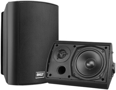 Pyle Pair of Wall Mount Waterproof & Bluetooth 6.5'' Indoor/Outdoor Speaker System, with Loud Volume and Bass. (Pair, Black. PDWR62BTBK)