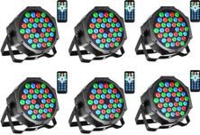 Litake 36 LED Stage Lights,DJ Par Lights Sound Activated,DMX & Remote Controlled LED Uplights for Events Wedding Dance Floor Party DJ Live Show-6 Packs