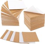 Self Adhesive Cork Squares, 100 PCS 4 x 4 Inch Strong Cork Adhesive Sheets, Reusable Cork Board Cork Backing Sheets, Mini Wall Cork Tiles Mat for Coasters and DIY Crafts