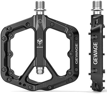 Mountain Bike Pedals - 9/16" Nylon Fiber Bicycle Flat Pedals -Bicycle Platform Pedals for Road Mountain BMX MTB Bike (Black)