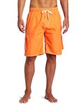 Kanu Surf Men's Barracuda Extended Size Swim Trunk, Orange, 2X