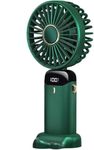 Chetsavz - Slim Portable Desk fan, Adjustable Mini Fan, Rechargable Fan with, Long Battery-life Personal Fan for Home Outdoor, ( Multi Color ) (LED Fan)