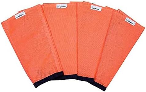 SHOOFLY Horse Leggins, Patented Loose Fitting Fly Boots, Breathable Plastic Mesh (Orange/Large)