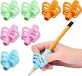 8 Pcs for Pencil Grips Kids Handwriting,Ergonomic for Pencil Grips Preschoolers Toddlers Boys Girls,Aid Grip Posture Correction Tool,Hollow Ventilation Pen Grip for Lefties or Righties,4 Color