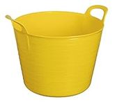 YELLOW 42L 42 Litre Large Flexi Tub Garden Flexible Colour Rubber Storage Container Bucket