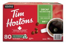 Tim Hortons Decaf Single Serve Coffee Cups, 80 Count