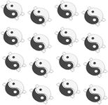 EXCEART 24PCS Yin Yang Charms Ename