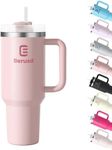 Berusd Insulated Water Bottle, Leak Proof, Vacuum Insulated Stainless Steel Sports Water Bottle, Double Walled, Travel Cup Thermo Mug Drink Flasks, Metal Canteen,Pink