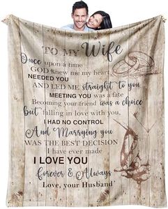 Wife Gifts from Husband - Wedding Anniversary Romantic Gifts for Wife/Her/Women - Wife Birthday Gift Ideas - Best Presents for Wife - Sweetest Day Gifts for Her - to My Wife Gift Throw Blanket 60"x50"