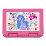 Spreadshirt My Little Pony Izzy Moonbow Rainbow and Flowers Lunchbox, One Size, Pink