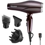 Xpoliman Blow Dryer with Diffuser, 2000 Watt Professional Salon Ionic Hair Dryer for Women with Comb Concentrator, Ease of Use, Hair Blow Dryer with Powerful AC Motor 2 Speed 3 Heat Settings, Low Noise -Brown