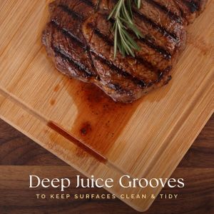 Deer & Oak Large Bamboo Cutting Board – Durable Chopping Surface