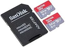 SanDisk Ultra 64GB microSDHC UHS-I card, with Adapter (2-Pack)