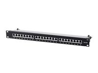 Monoprice Entegrade Series Cat6A 19in 1U Patch Panel Shielded 24-Port Dual IDC