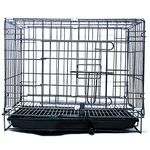 MidWest Homes for Pets Dog Cage Powder Coated Black Color Rust Proof Metal Folding Kennel for Large Size Dogs and Adults 36 Inch(3 Feet) LENGTH-90 CM*WIDTH-56 CM*HEIGHT-56 CM