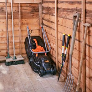 BLACK+DECKER 32cm Electric Rotary Lawn Mower with Grass Strimmer