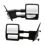 AutoShack Driver and Passenger Towing Mirrors Power Black Textured Heated Manual Folding Pair of 2 Replacement for 2007-2012 Ford F-150 3.5L 3.7L 4.2L 4.6L 5.0L 5.4L 6.2L V8 4WD AWD RWD KAPFO1320369PR