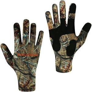 BASSDASH Men’s Camo Hunting Gloves UPF 50+ Lightweight Touchscreen Gloves for Warm Weather Fishing Hiking Outdoor Activities