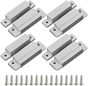 GUUZI 4 Ensembles MC-31B Blanc Montage en Surface Filaire NC-NO Capteur de Contact de Porte Alarme Magnétique Interrupteur Reed