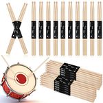 Fiada 30 Pair Drum Sticks Maple Drumsticks 5A Classic Maple Wood Drumsticks for Adults Kids Drumming