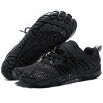MIFAWA Barefoot Shoes Men Wide Toe Box Zero Drop Toe Shoes Men for Gym Workout Minimalist Weightlifting Cross-Trainer Running Hike Grounded Footwear Black