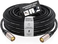 Sound Tools SuperCAT 7 Shielded EtherCON Cable – Professional CAT7 Audio and Data Cable with Neutrik Connectors – Rugged Polyurethane Jacket – 10Gbps High-Speed Performance – 50 Feet Black