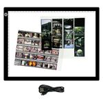 YCCLDIPL A3 Slide Viewer |Film Negatives & Old Slides Scanning Light Box | Light Pad Backlight | Negative Viewer | Hands-Free Ultra-Thin Ultimate Brightness (Includes USB Adapter) - Black