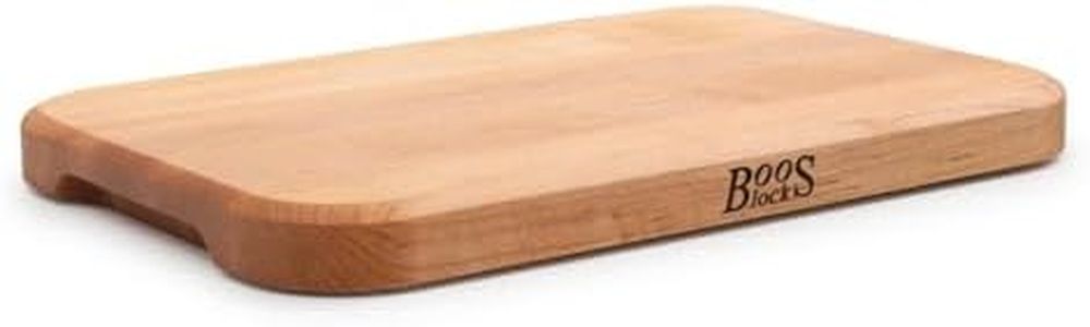 Boos Block Chop-N-Serve - All Purpose Chopping Block - Large Wooden Serving Board - North American Hard Maple Wood Chopping Board - Safe for Food Preparation - 12 x 8 x 1 Inches