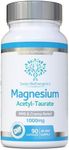 Magnesium Acetyl Taurate 1000mg Daily Dose – 45 Day Supply - Easily Absorbable - PMS, Cramps, Migraine & Sleep Support - No Fillers or Binders – Alternative to Magnesium L-Threonate - UK Made
