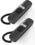 Alcatel T-16 Black Corded Landline Phone with Caller id & Hand Free Function (Pack of 2)