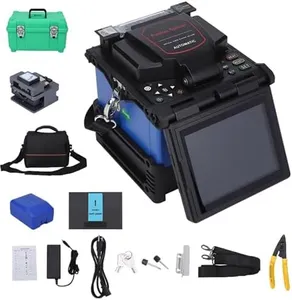 GarveeTech Fusion Splicer with 6 Motors Core Alignment, 6 Motor Core Alignment FTTH Fiber Fusion Splicer, 5 Inch Digital LCD Screen, 7s Fast Splicing & 12s Heating