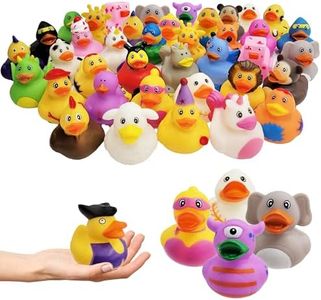 The Dreidel Company Assortment Rubber Duck Toy Duckies for Kids, Bath Birthday Gifts Baby Showers Classroom Incentives, Summer Beach and Pool Activity, 2" (12-Pack)