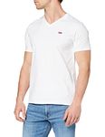 Levi's Men's Original Housemark V-Neck T-Shirt, White, S