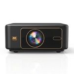PIXPAQ RAY Gold Smart Projector for Home Theater, Movies & PS5 | Native Full HD 1080p with 4K HDR Support | 2150 ANSI Lumens | Auto Focus | Android 12 WiFi Bluetooth Projector for Bedroom, Living Room