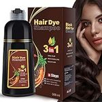 Dark Brown Hair Dye Shampoo 3 in 1 