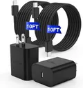 𝟐𝐏𝐚𝐜𝐤 45W Super Fast Charger Type C, for Samsung Galaxy S25 S24 Charger Block with 10FT Type C Charging Cord for Samsung Galaxy S25 S24+/Ultra/S22/S21/S20, iPhone 17 Air/16/15 Pro,Pro Max,Plus