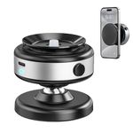 Jkoailiwi Upgraded 360-degree Adjustable Vacuum Magnetic Suction Cup Phone Mount, Hands-Free Magnetic Cell Phone Holder for Car/Gym/Mirror/Smooth Surface, Compatible with Magsafe iPhone, Silver